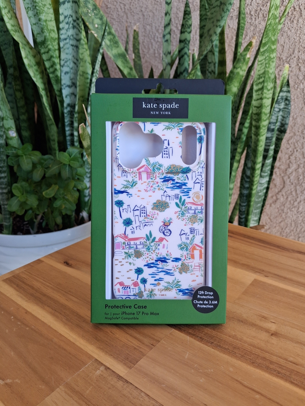 Kate Spade White Colorful Scenic Protective Case for iPhone 17 Pro Max